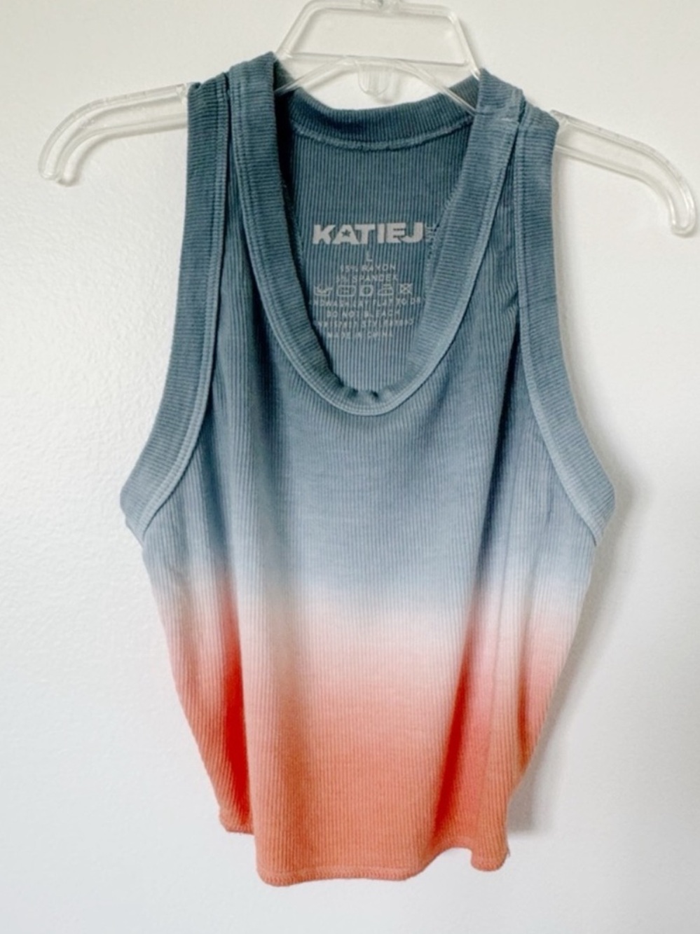 Kate J NYC Girls Crop Livi Di Dye Tank Top